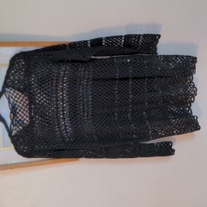 LizWear Black Crocheted Tunic- PRICE REDUCED $15